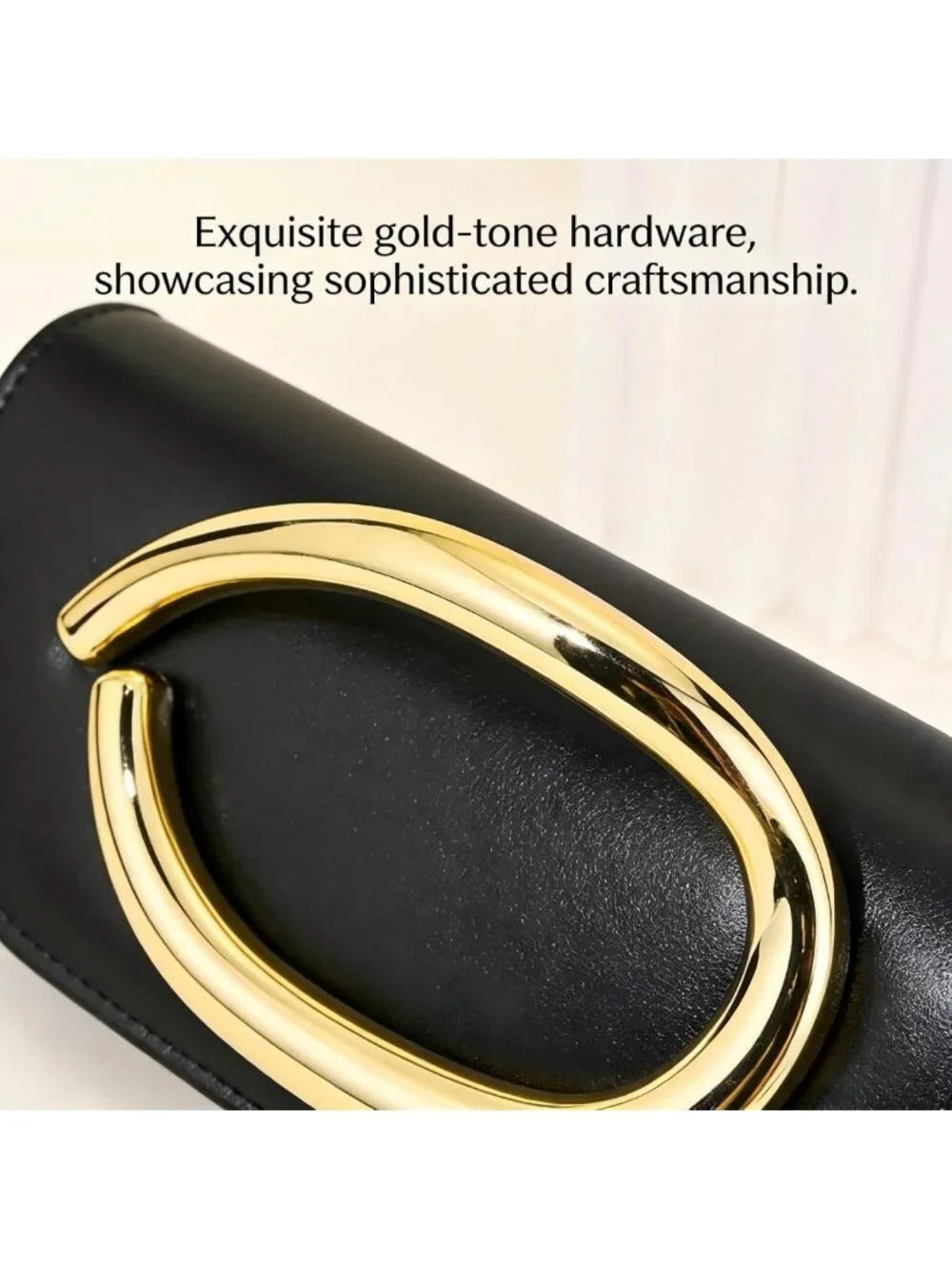 Chic PU Leather Evening Clutch Purse with Detachable Chain & Metal Handle
